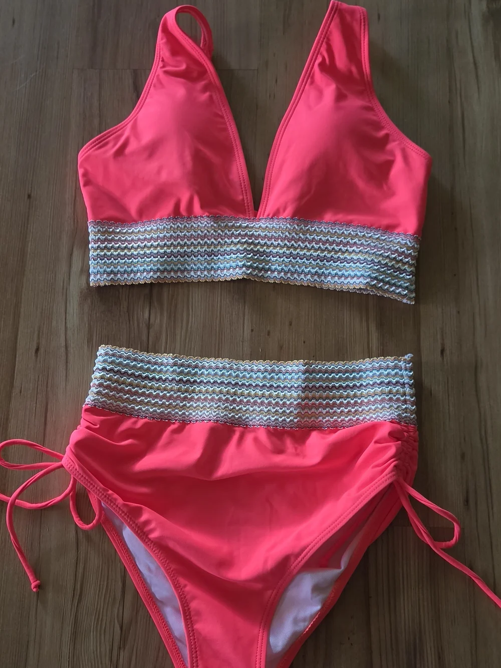 Neon Pink coral Small Bikini
